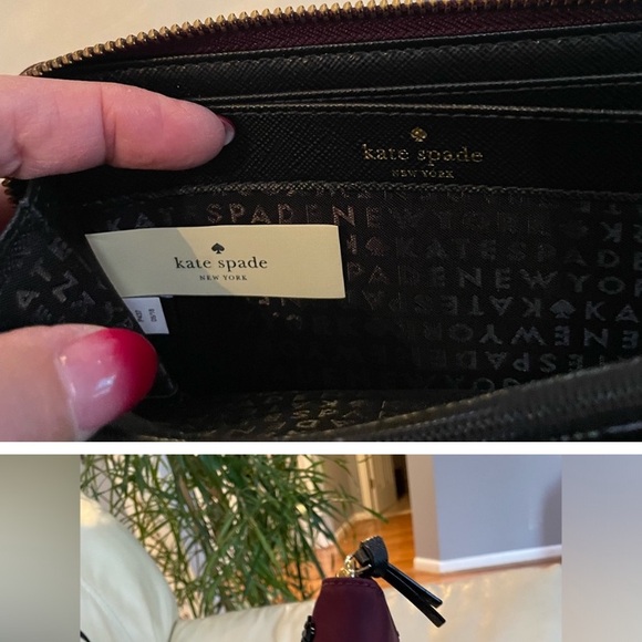 Kate Spade wine embellished wallet - Picture 3 of 6